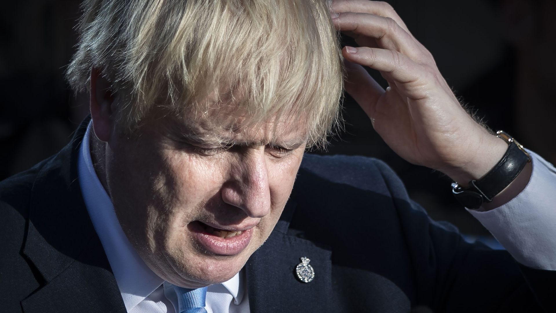 Prime minister Boris Johnson making a speech during a visit to West Yorkshire - Credit: PA