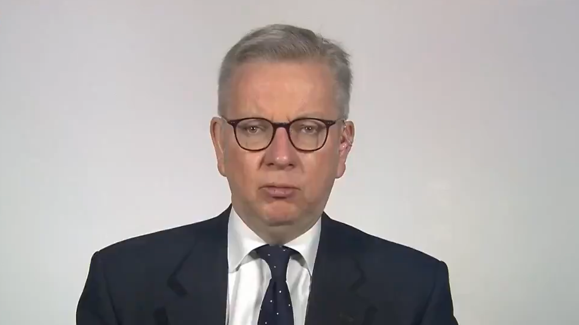 Michael Gove tours television and radio studios - Credit: Sky News