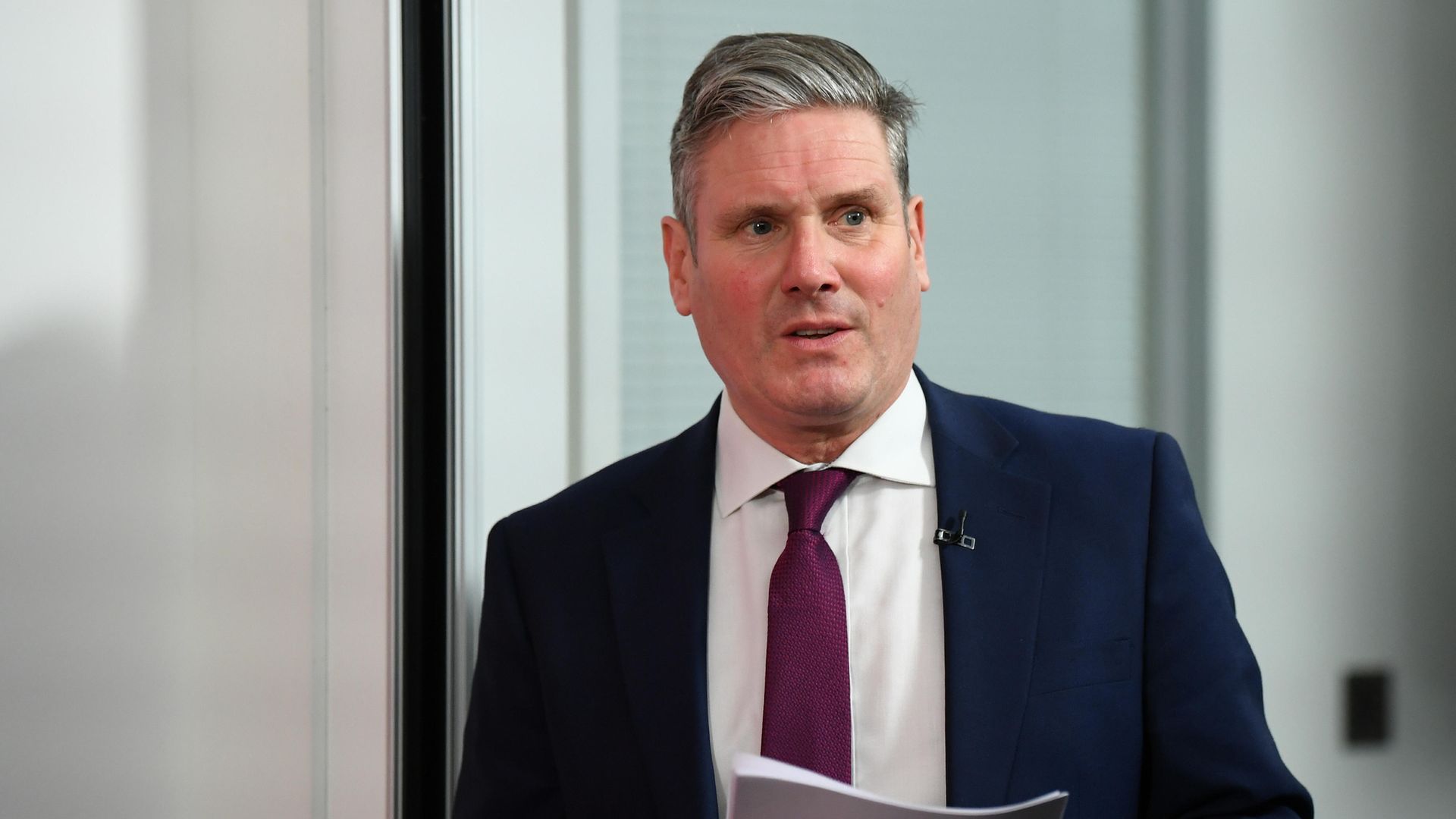 Labour leader Sir Keir Starmer ahead of delivering a virtual statement from the Labour Party headquarters - Credit: PA