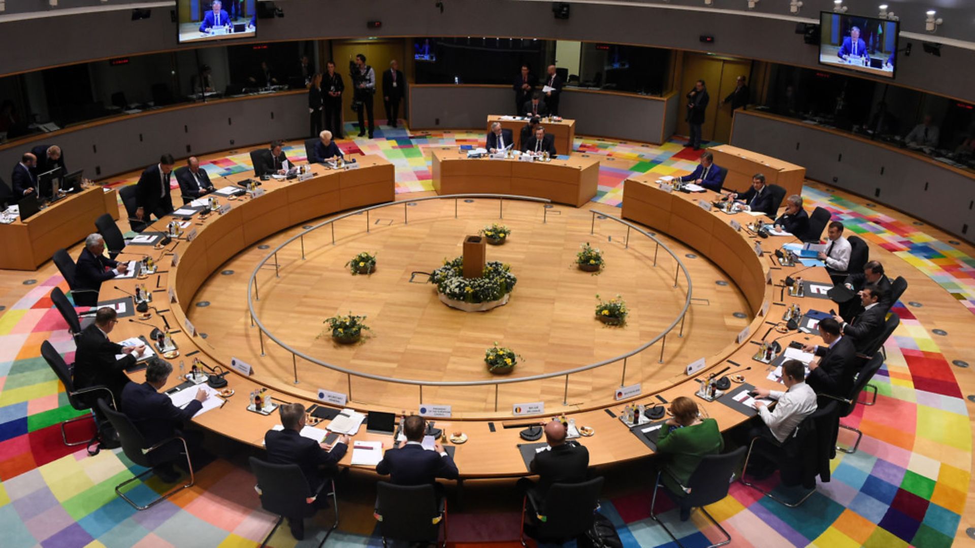 Heads of state and government attend a summit of EU leaders at the European Council headquarter in Brussels - Credit: AFP via Getty Images