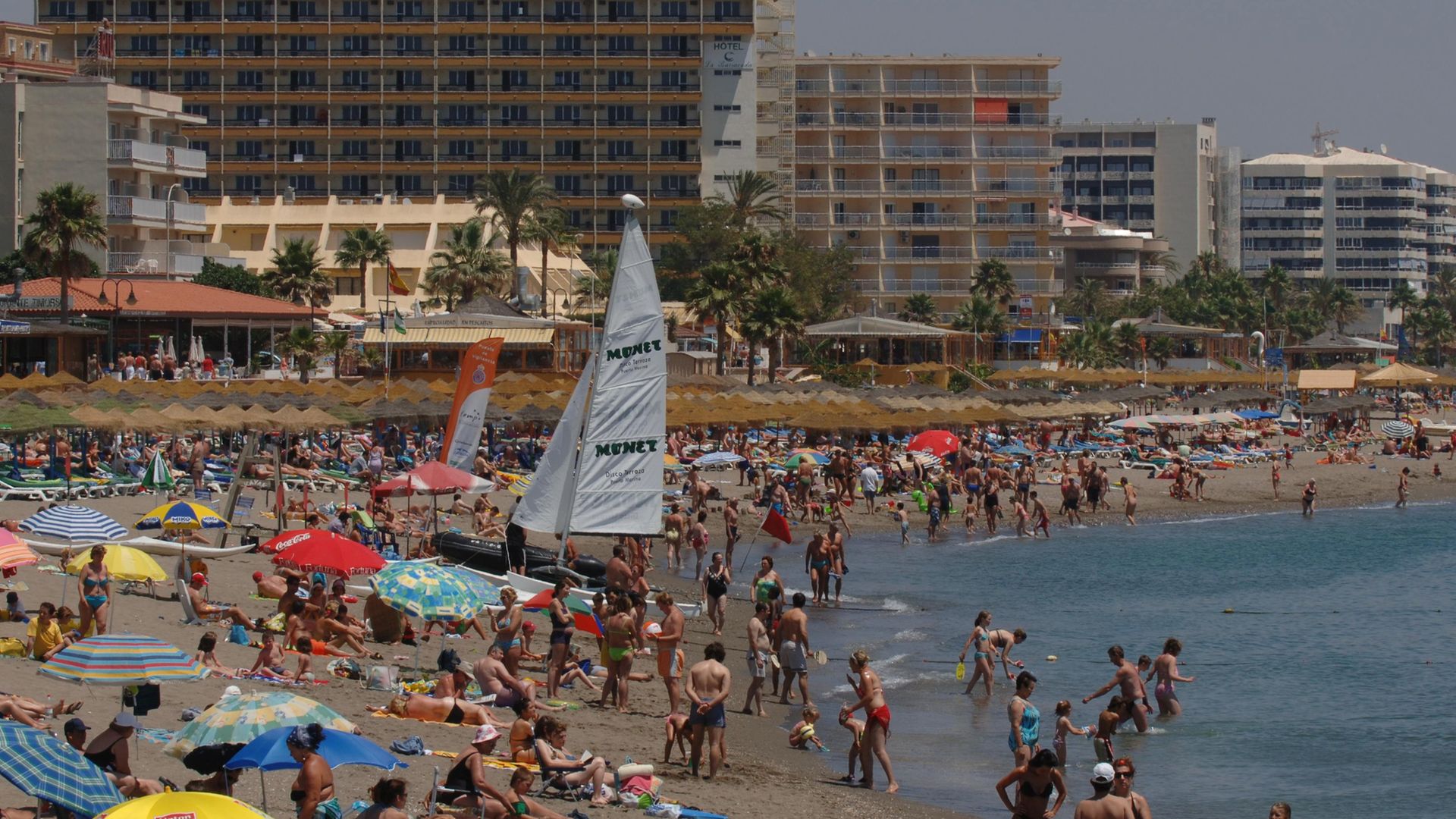 Costa del Sol beach near Torremolinos. - Credit: PA