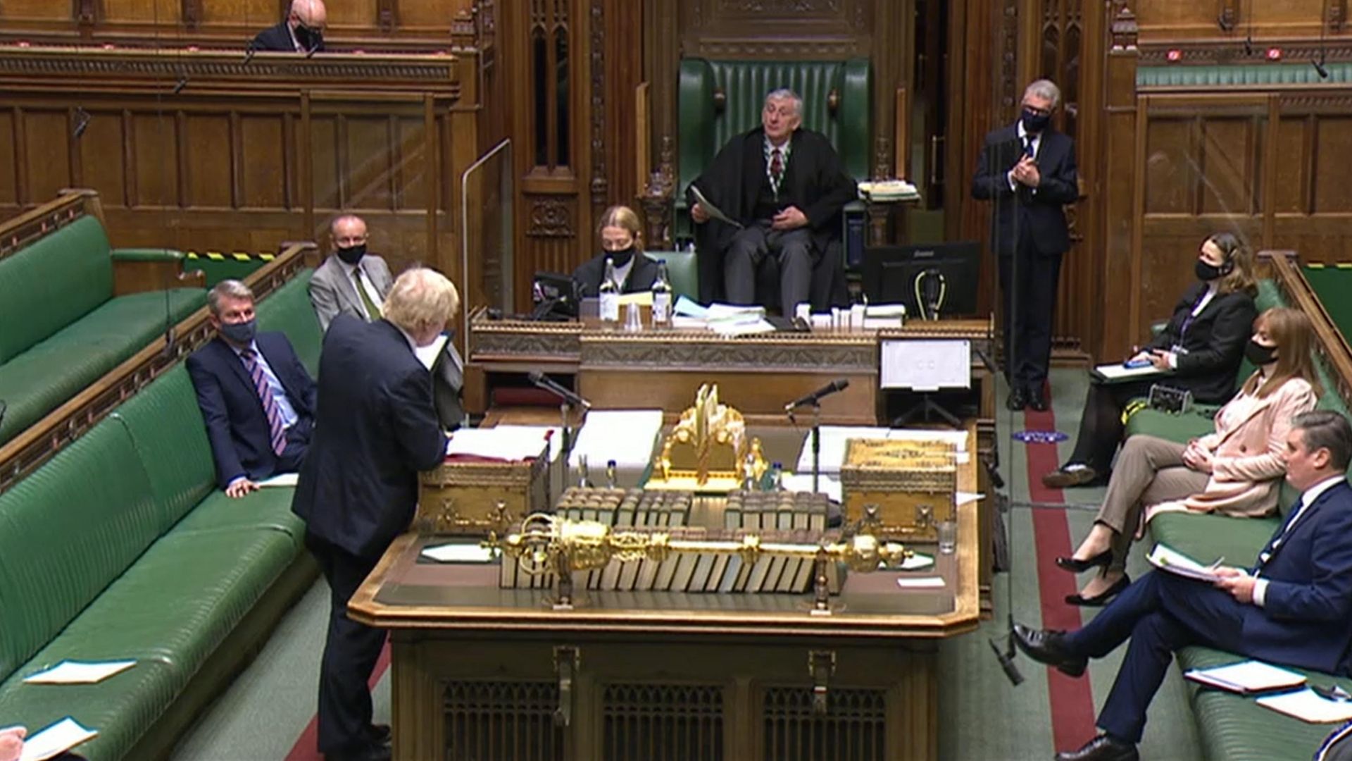 Prime minister Boris Johnson speaks during Prime Minister's Questions in the House of Commons, London. - Credit: PA