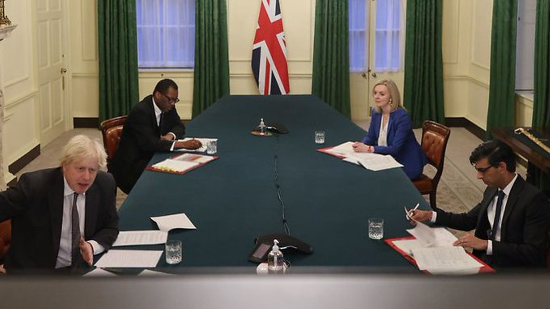 Kwasi Kwarteng with Boris Johnson, Liz Truss and Rishi Sunak - Credit: Twitter