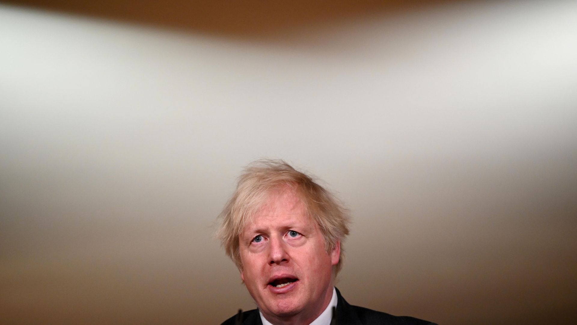 Prime minister Boris Johnson during a media briefing in Downing Street, London - Credit: PA