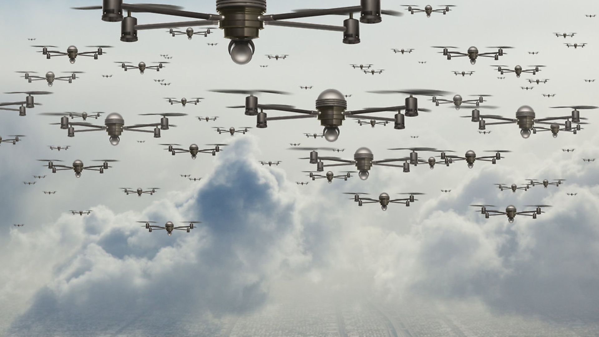 The development of drone swarms is changing the face or warfare. Photo: Getty Images - Credit: Getty Images
