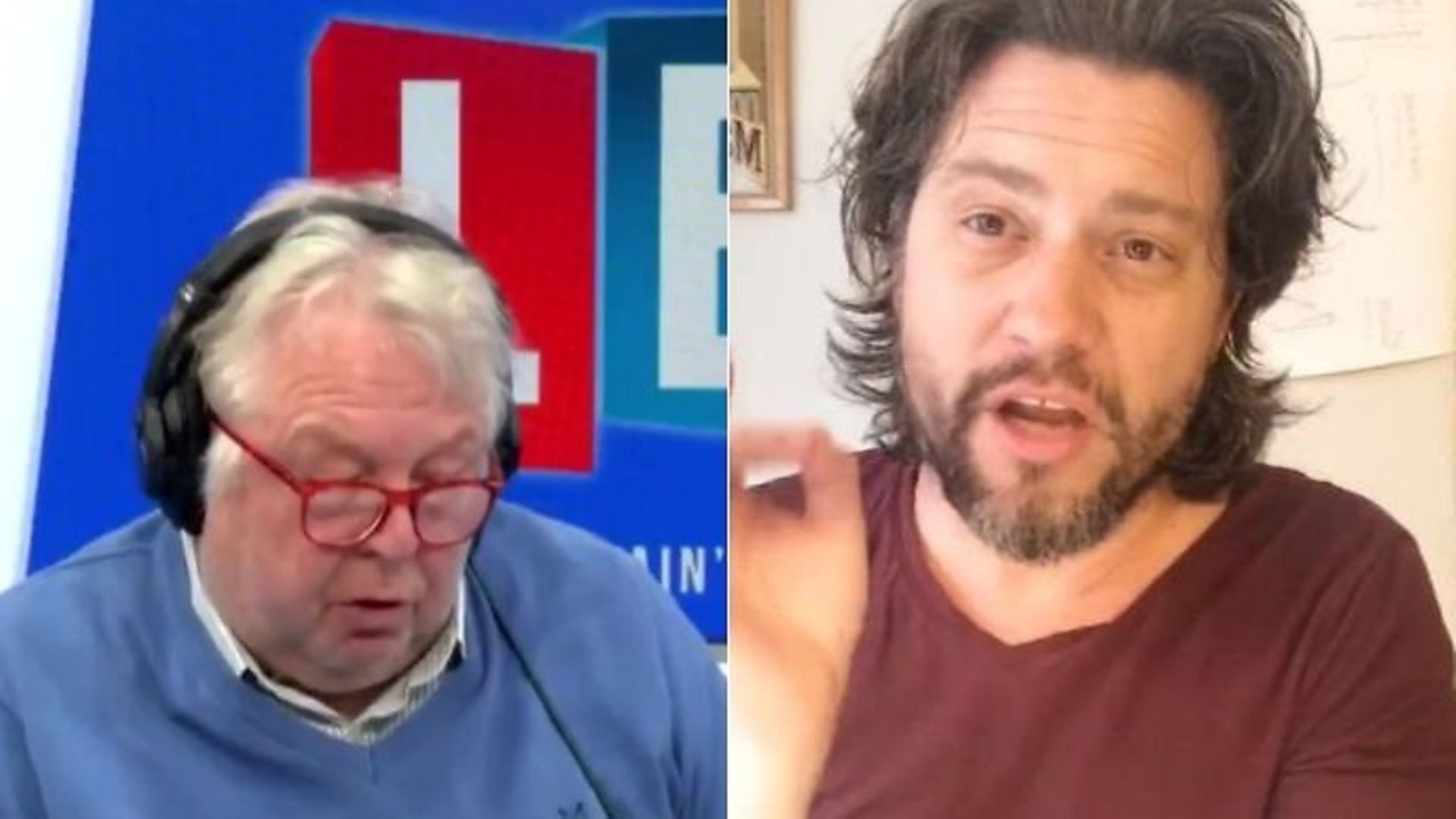 The LBC's Nick Ferrari (L) and Dr Mike Galsworthy - Credit: Twitter, Facebook, LBC