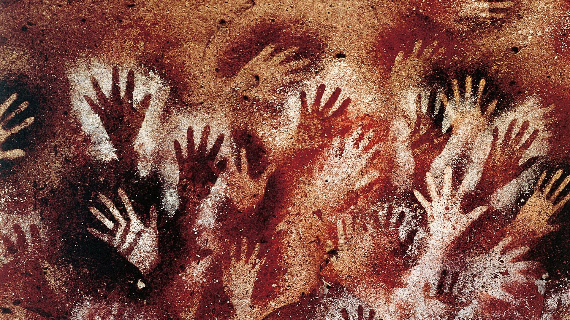 Paintings from the Cueva de las Manos ('Cave of the Hands'), in southern Argentina - Credit: De Agostini via Getty Images