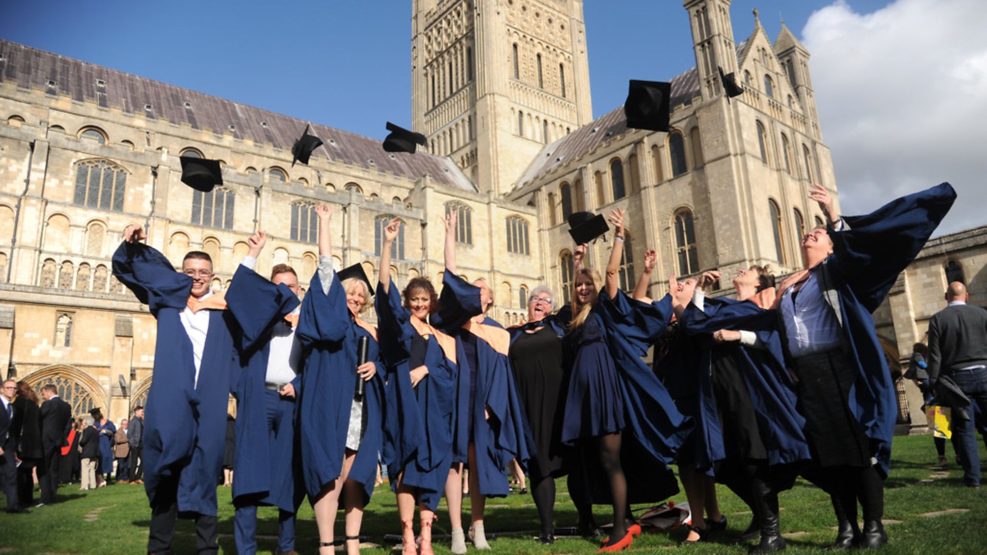 Students celebrate graduation at Norwich Cathedral - Credit: Archant