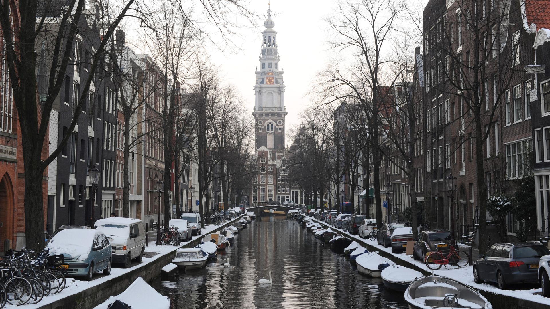 A view of the canal in Amsterdam - Credit: PA