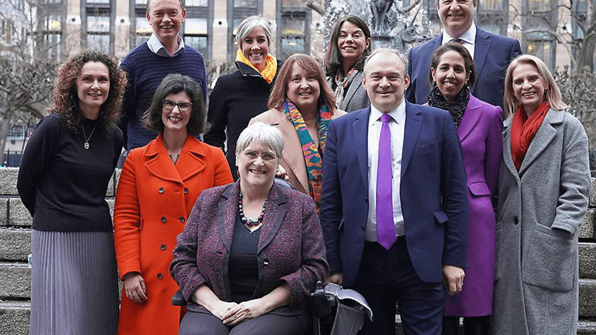 Ed Davey with fellow Lib Dem MPs and party president Sal Brinton. Photograph: Lib Dems. - Credit: Archant