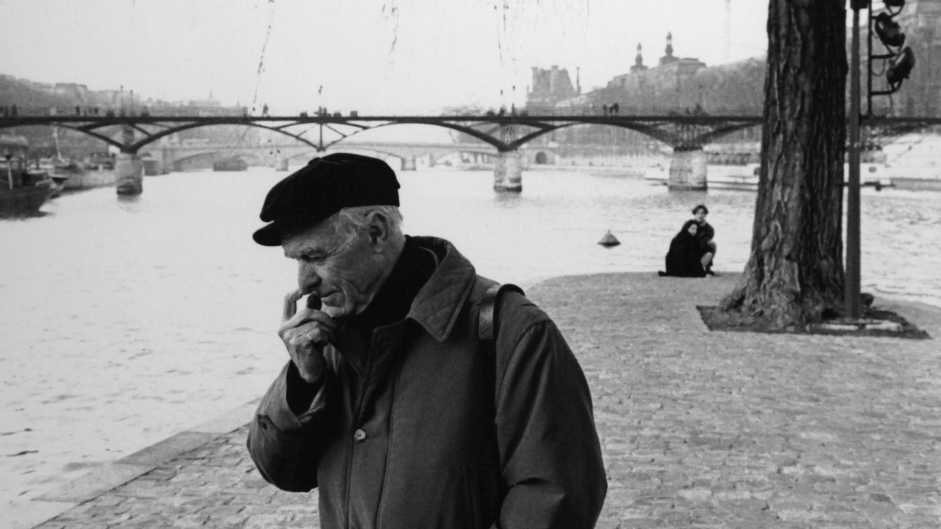 Robert Doisneau in the Square du Vert Galant, in Paris, in 1993 in Paris, France - Credit: Gamma-Rapho via Getty Images