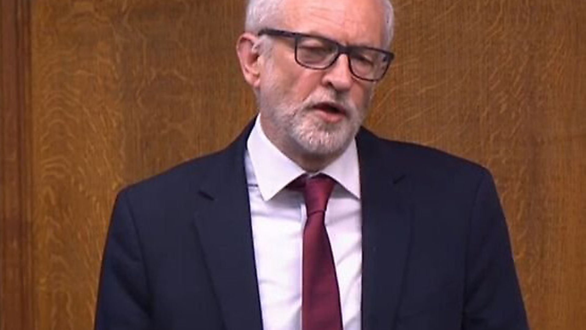 Jeremy Corbyn speaking in the House of Commons. Photograph: Parliament TV. - Credit: Archant