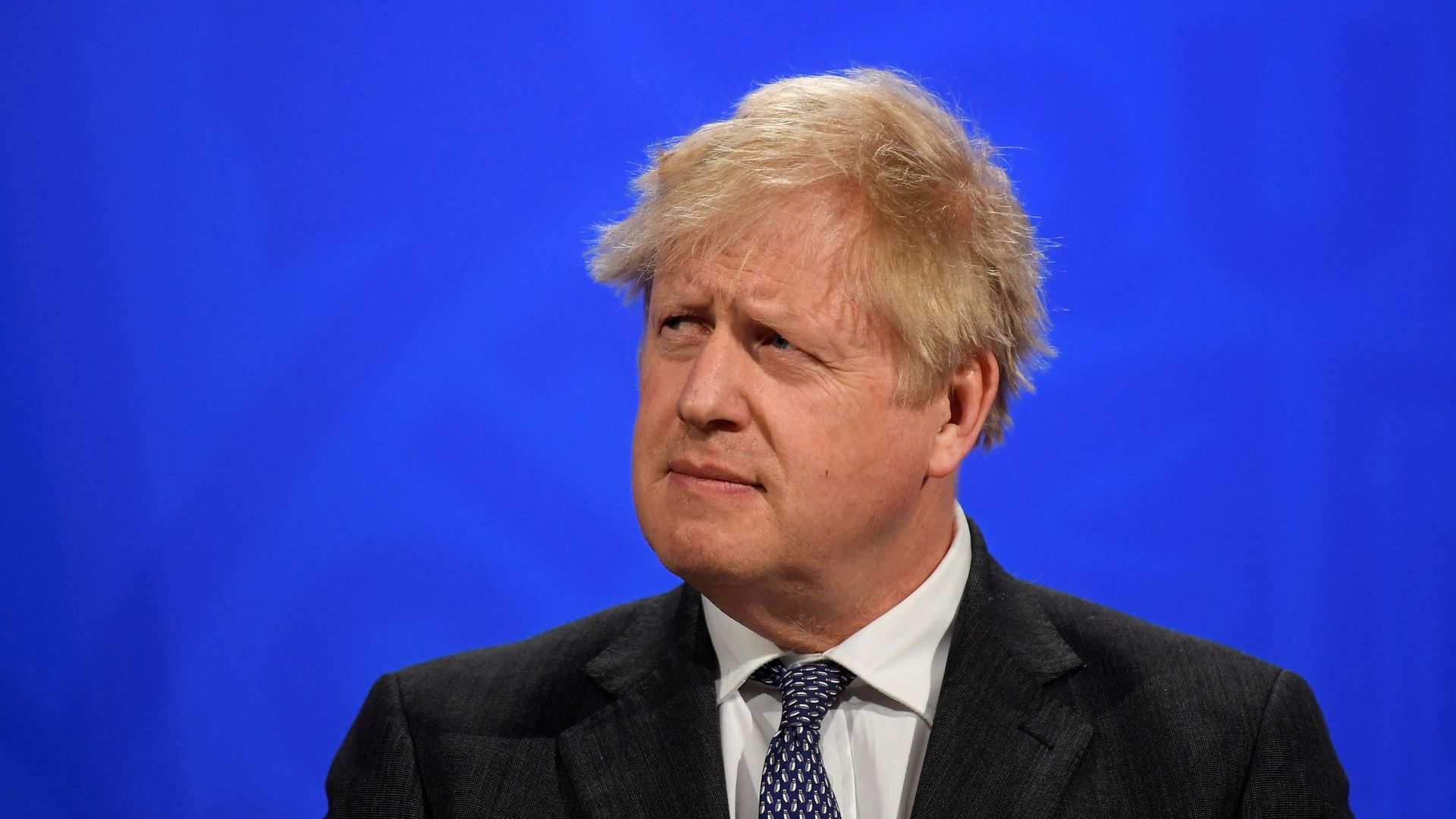 Prime Minister Boris Johnson during a media briefing in Downing Street - Credit: PA