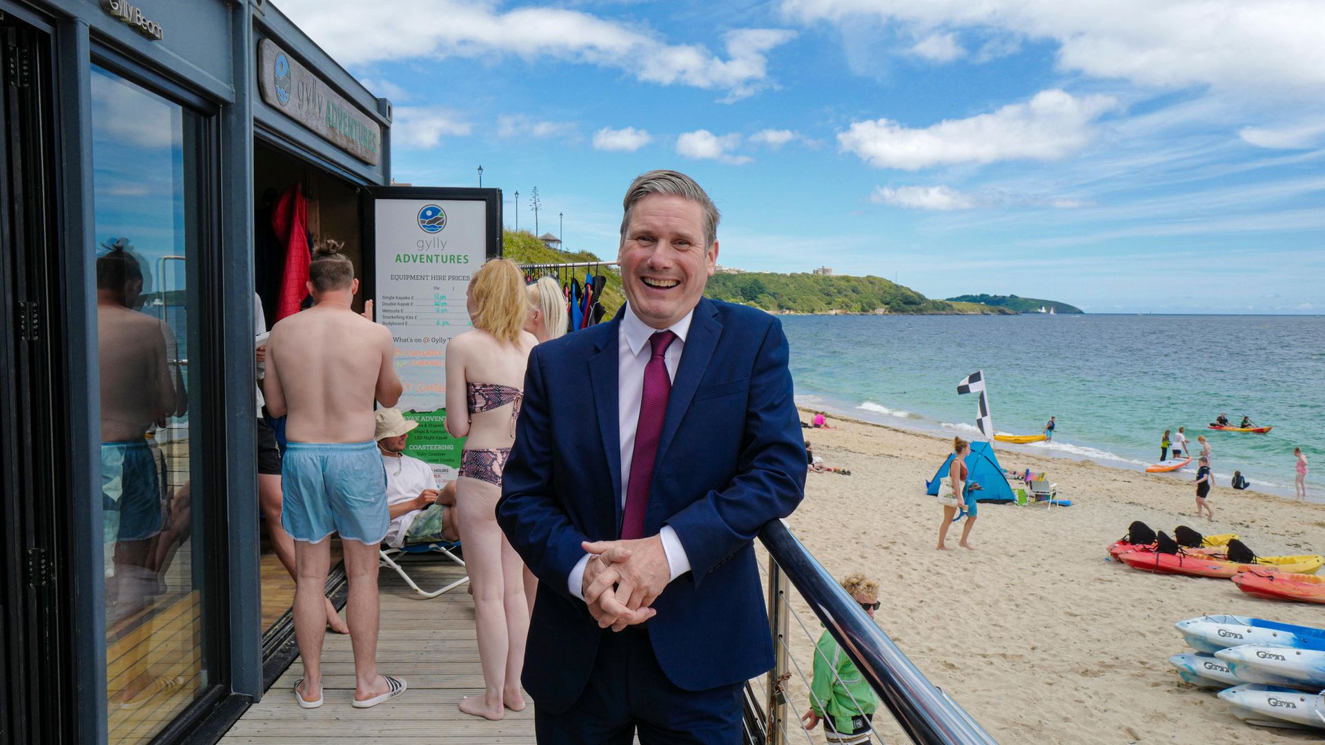 Labour leader Sir Keir Starmer in Falmouth - Credit: Getty Images