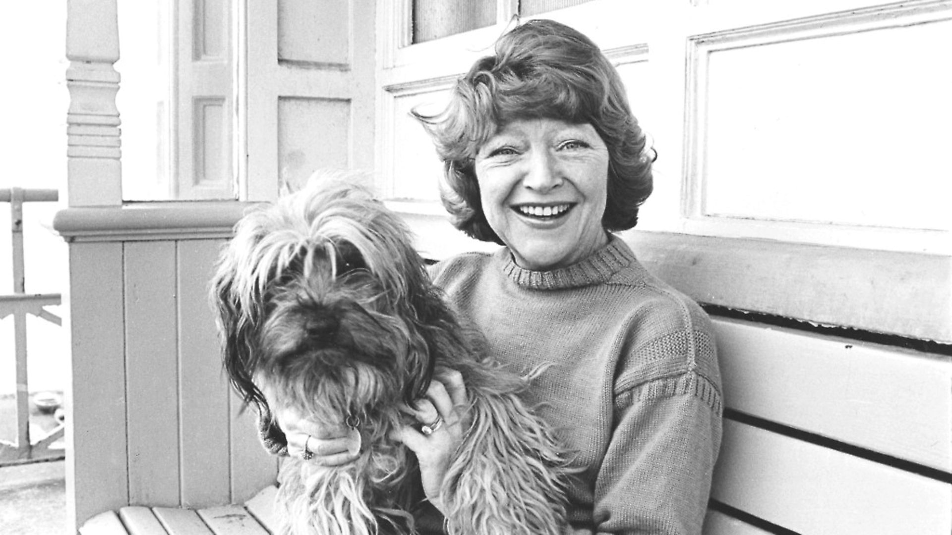 Portrait of actress Dora Bryan with her pet dog, March 1977. (Photo by Jeremy Grayson/Radio Times/Getty Images) - Credit: Getty Images