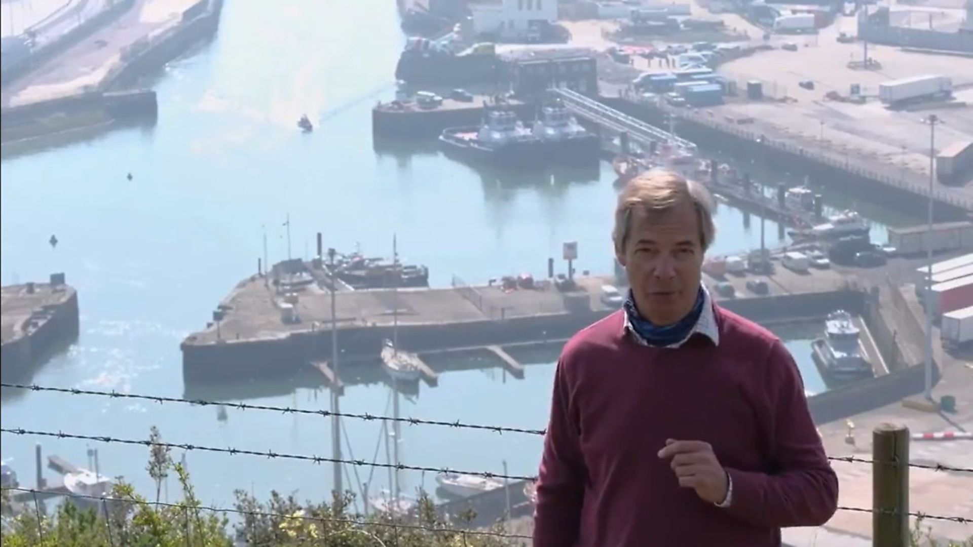 Nigel Farage detailing his 'exclusive' invasion scoop for his viewers. Photo: Screen Grab - Credit: Archant