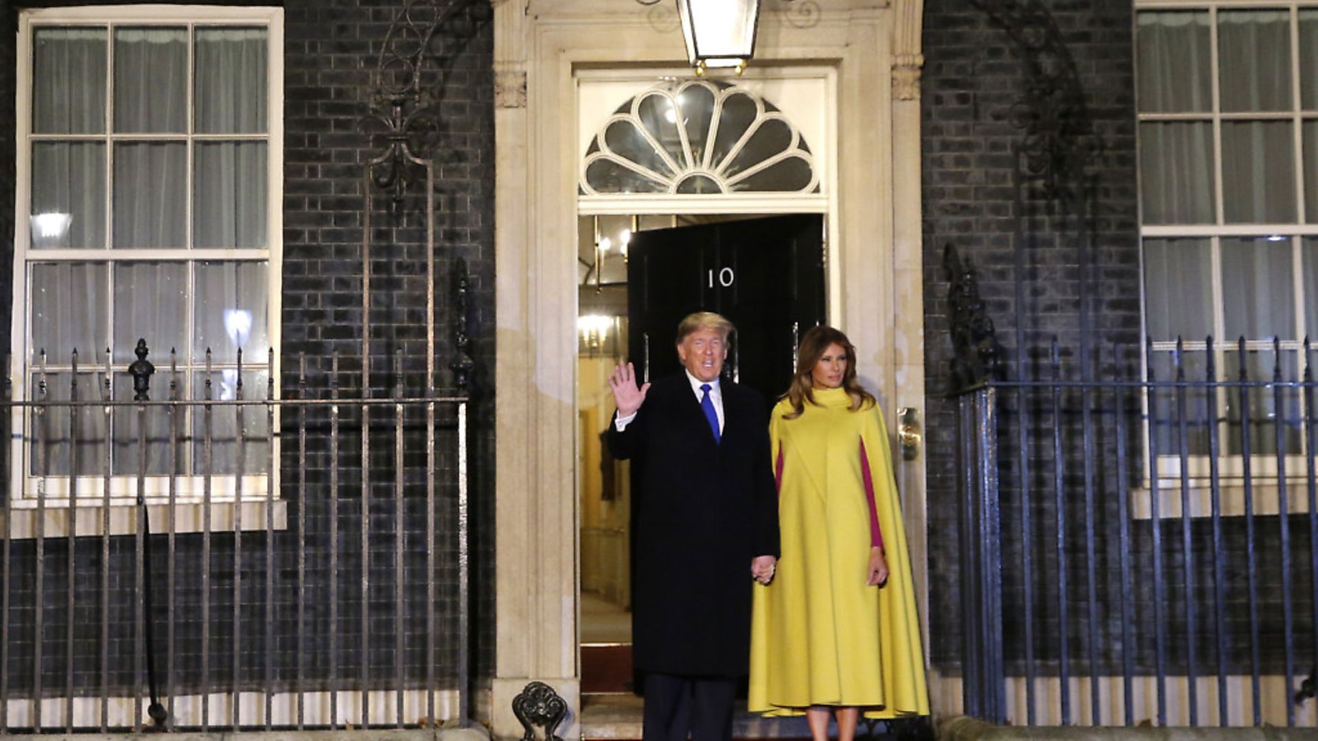 U.S. President Donald Trump and first lady Melania arriving at 10 Downing Street. Photograph: Alastair Grant/PA. - Credit: PA