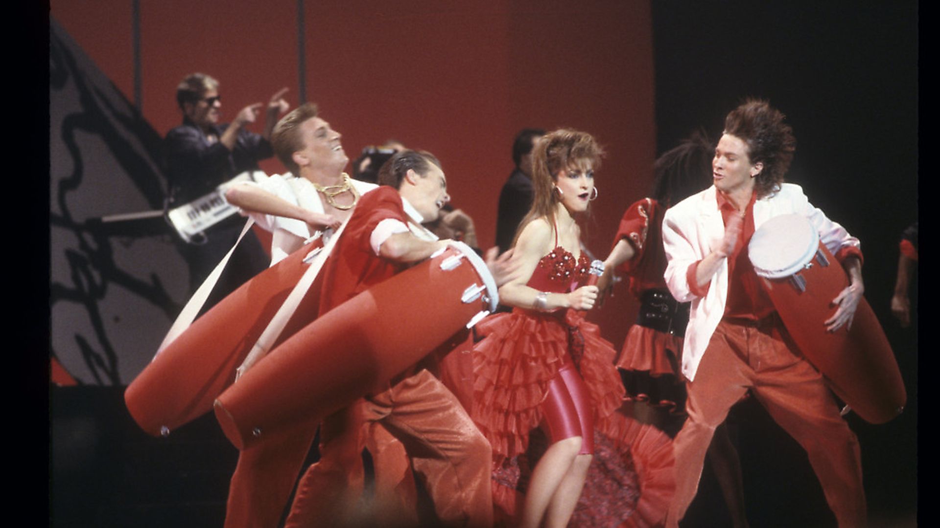 Gloria Estefan performs with the Miami Sound Machine in 1988. Picture: Getty - Credit: Walt Disney Television via Getty