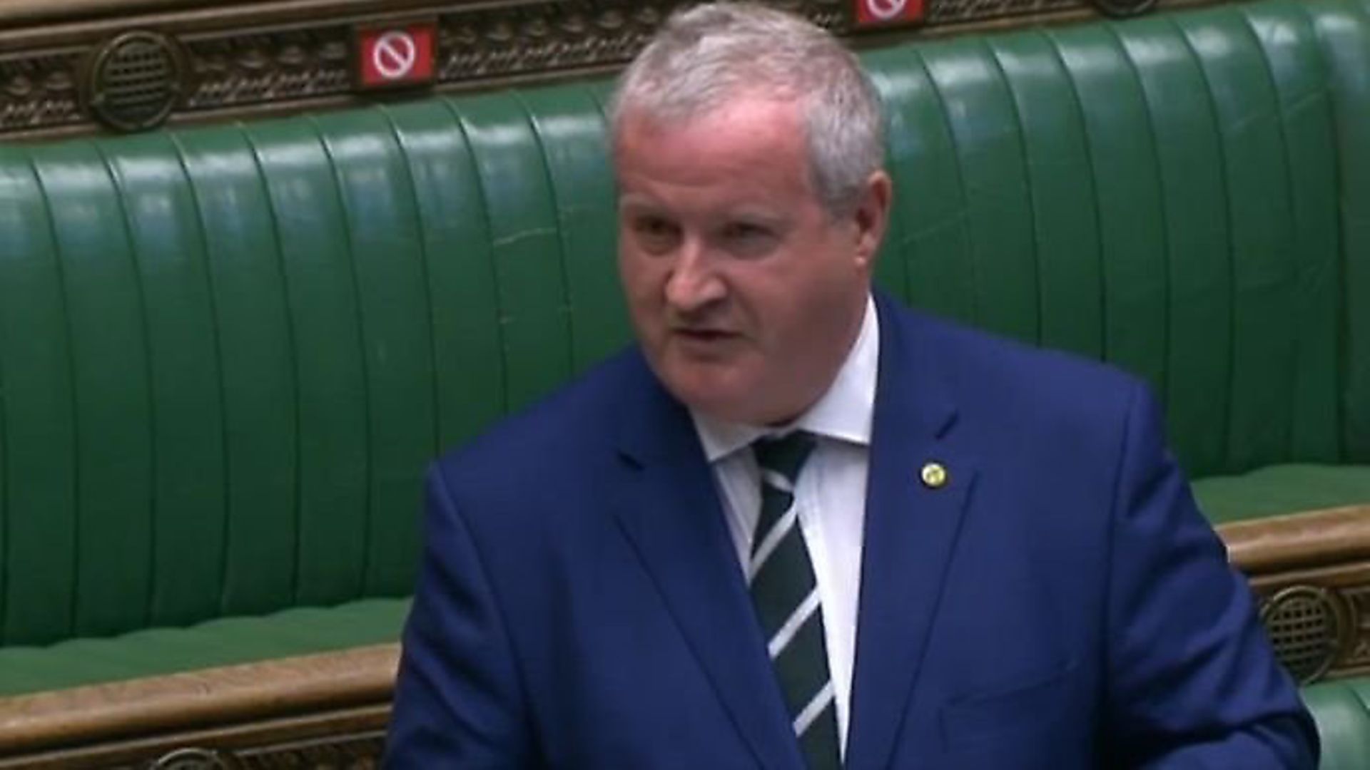 Ian Blackford in the House of Commons. Photograph; Parliament TV. - Credit: Archant