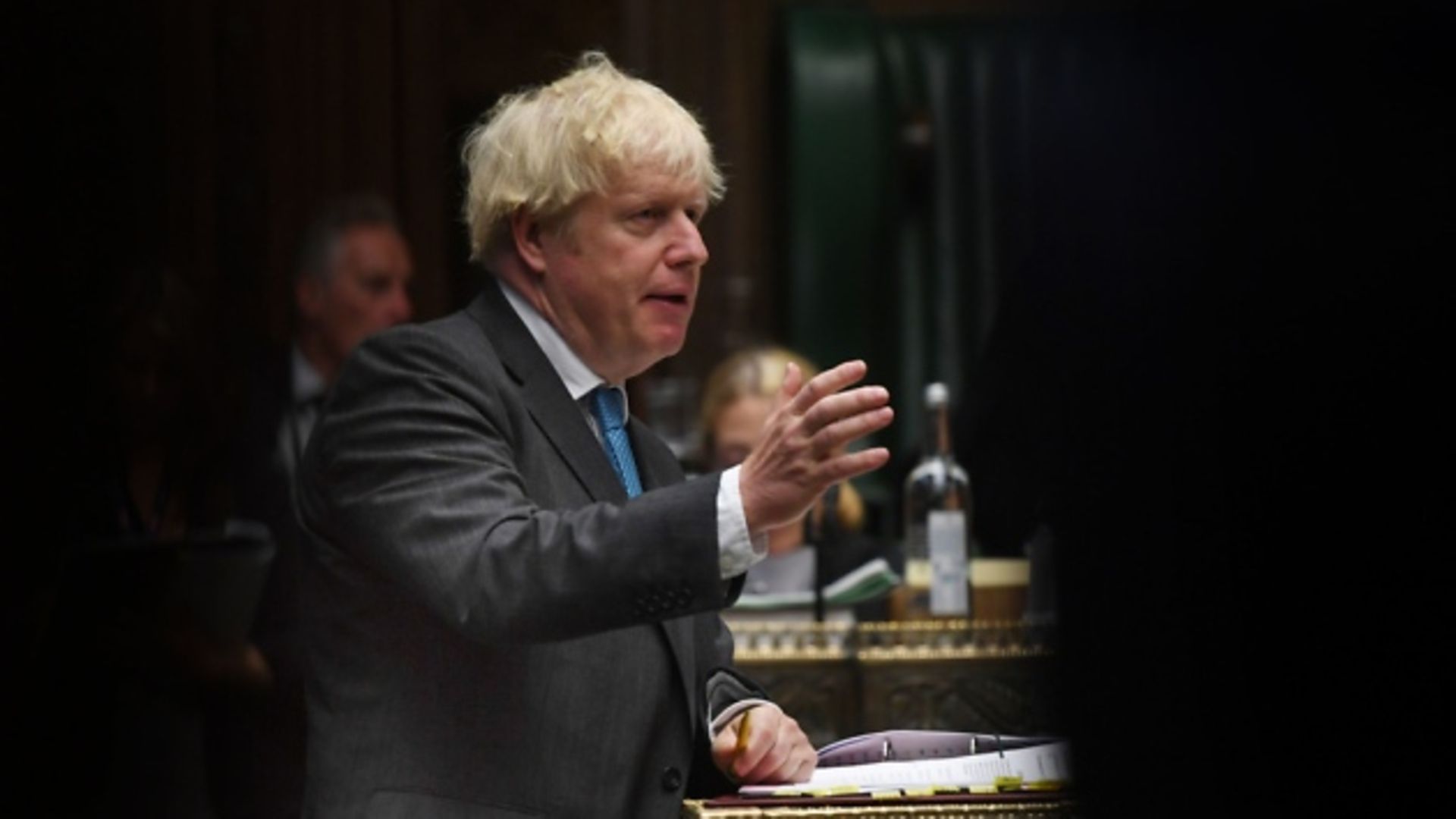 Prime Minister Boris Johnson speaking in the Commons. Photograph: UK Parliament/Jessica Taylor/PA Wire.