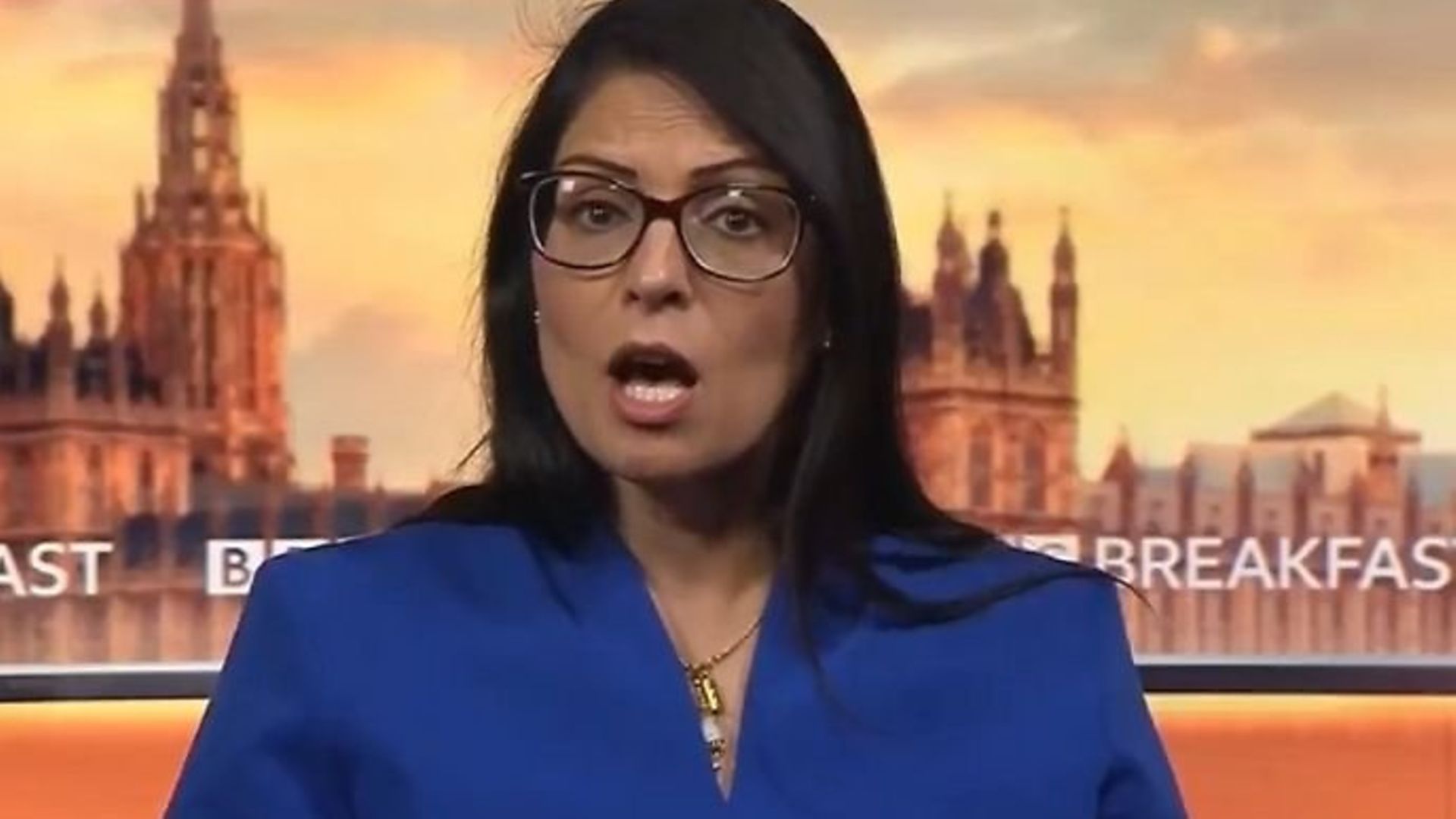 Priti Patel appears on BBC Breakfast - Credit: BBC