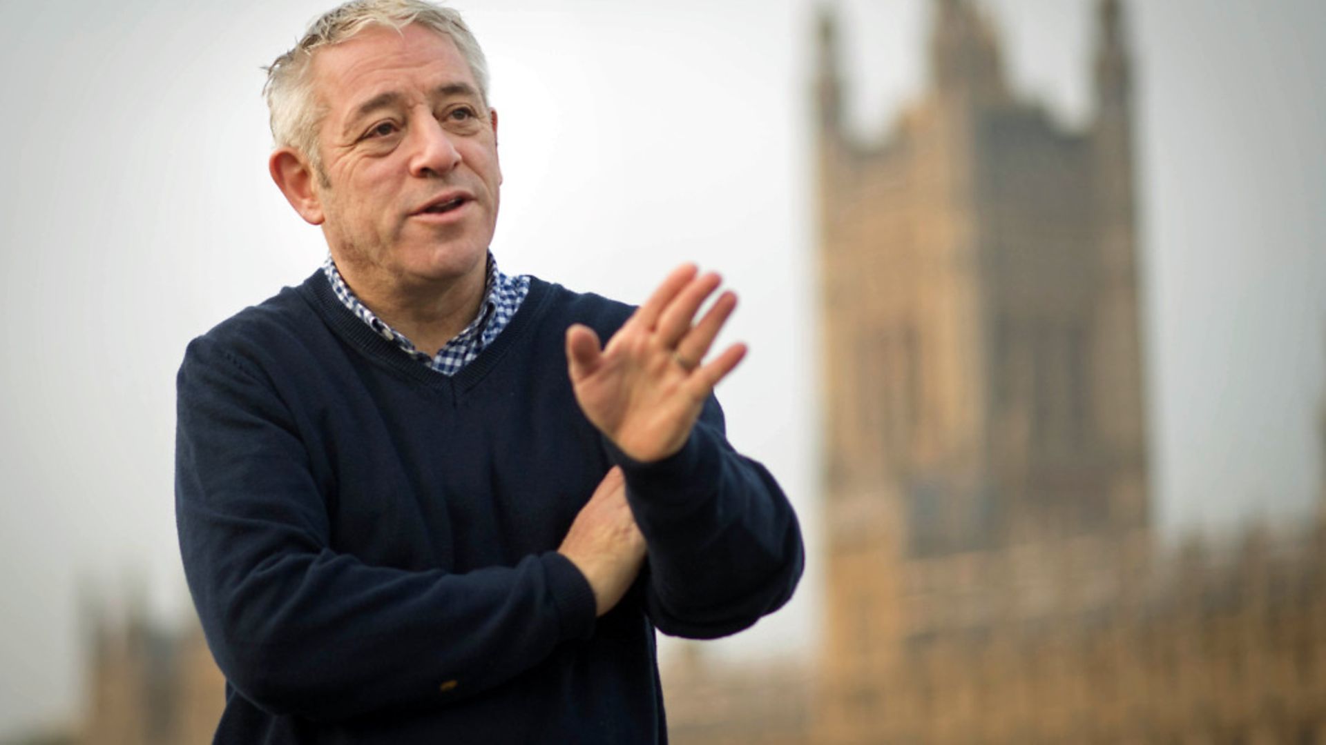 John Bercow walks over Westminster Bridge on his last day as speaker of the House of Commons. Photograph: Stefan Rousseau/PA. - Credit: PA