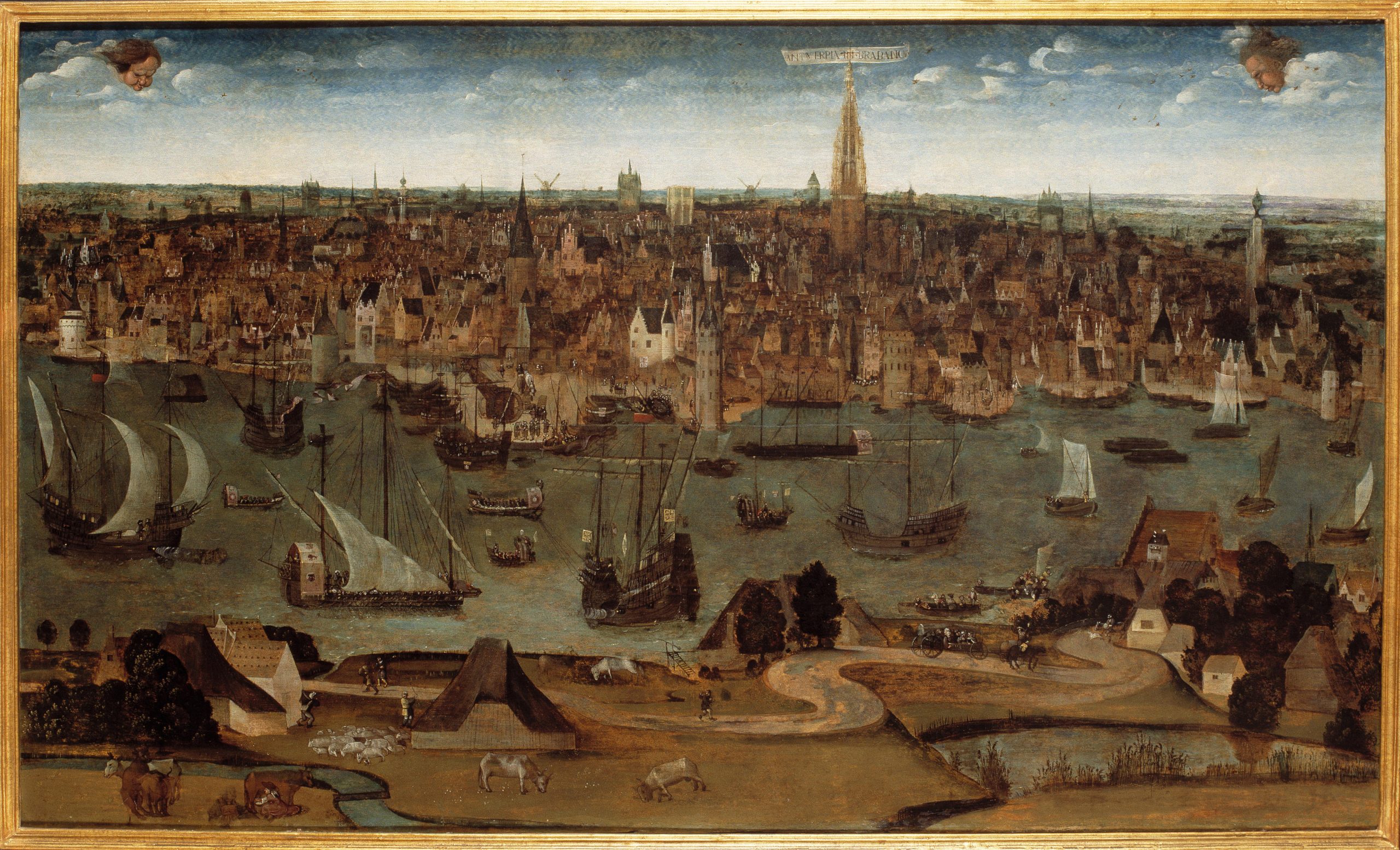 Antwerpia in Brabancia, a view of the city in 1530, from the collection of MAS. Artist anonymous.