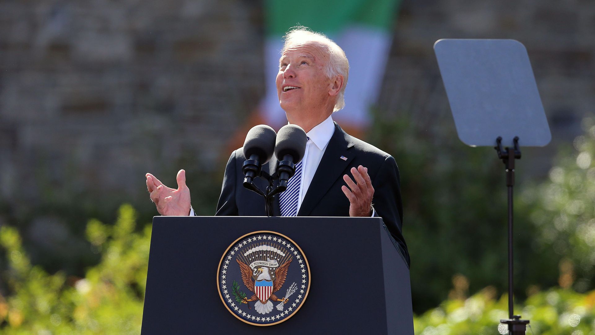 Joe Biden delivers a keynote speech - Credit: PA