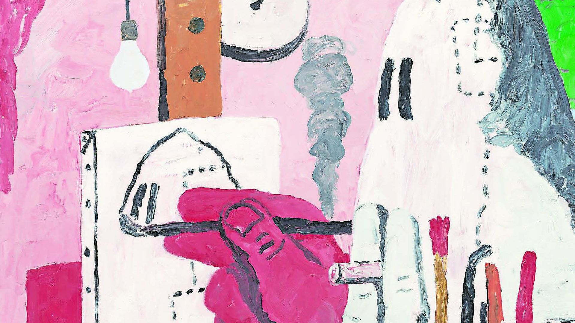 In The Studio Guston (1969) conflates the creative and the destructive, depicting the painter - himself - as a Klansman - Credit: Philip Guston