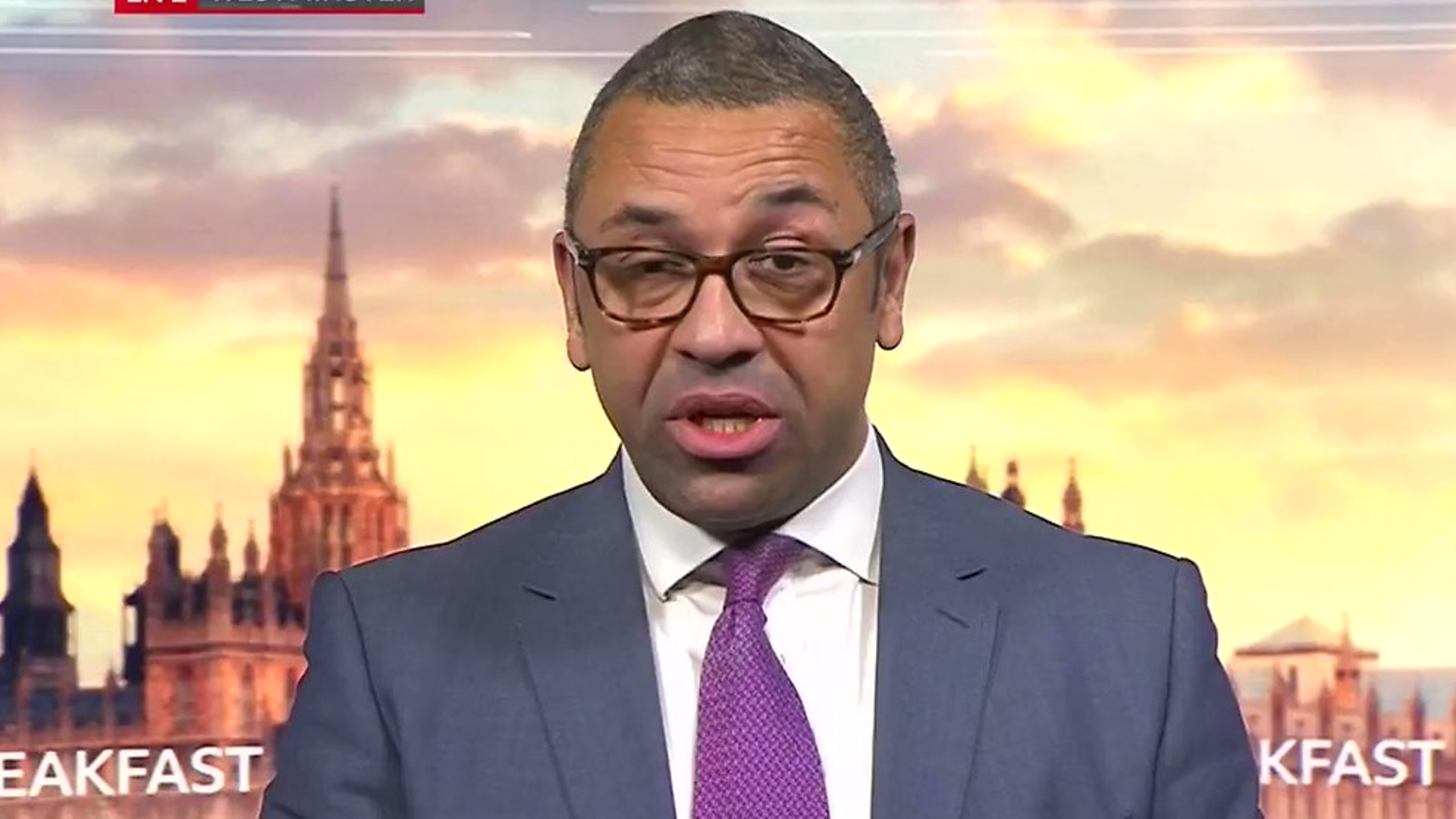 James Cleverly on BBC Breakfast - Credit: BBC