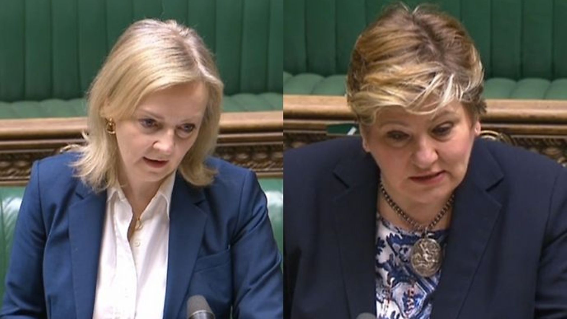 Liz Truss and Emily Thornberry debate Brexit deals - Credit: Parliament Live