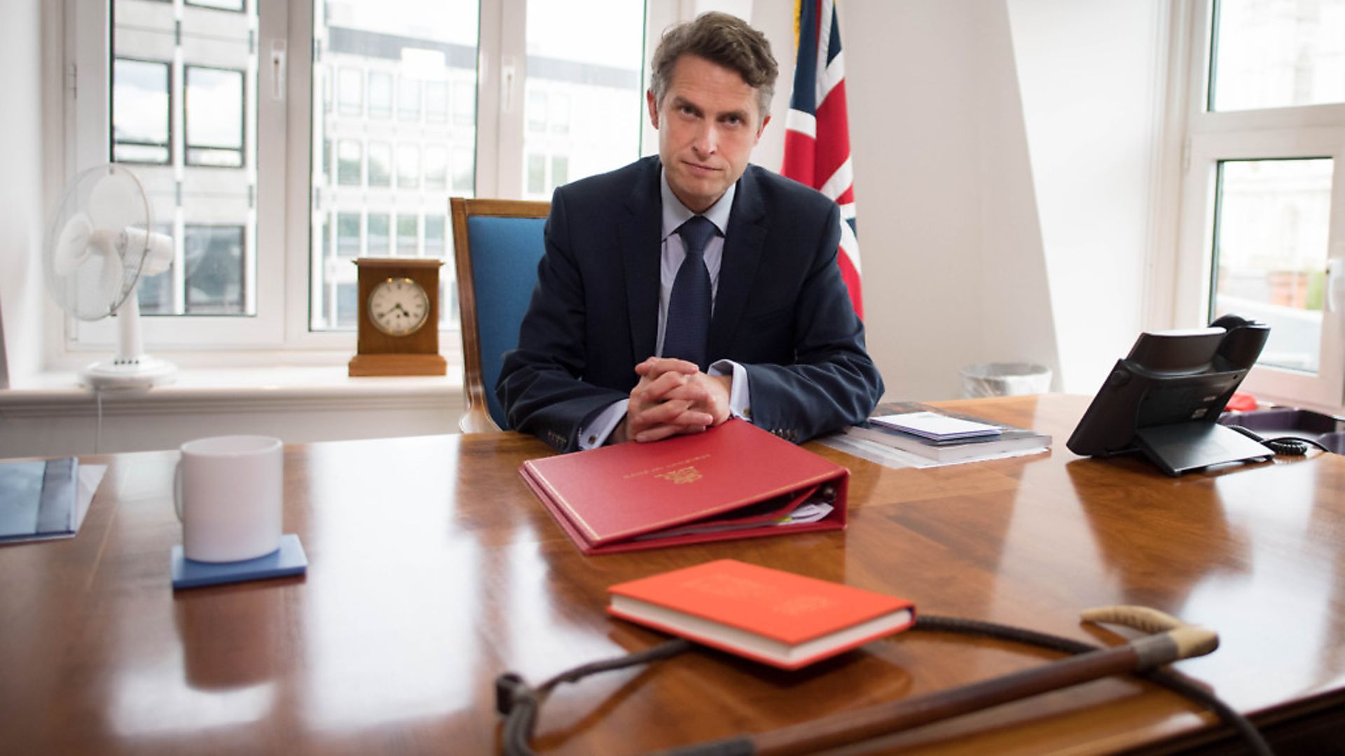 Secretary of State for Education Gavin Williamson in his office at the Department of Education in Westminster. Photograph: Stefan Rousseau/PA Wire. - Credit: PA