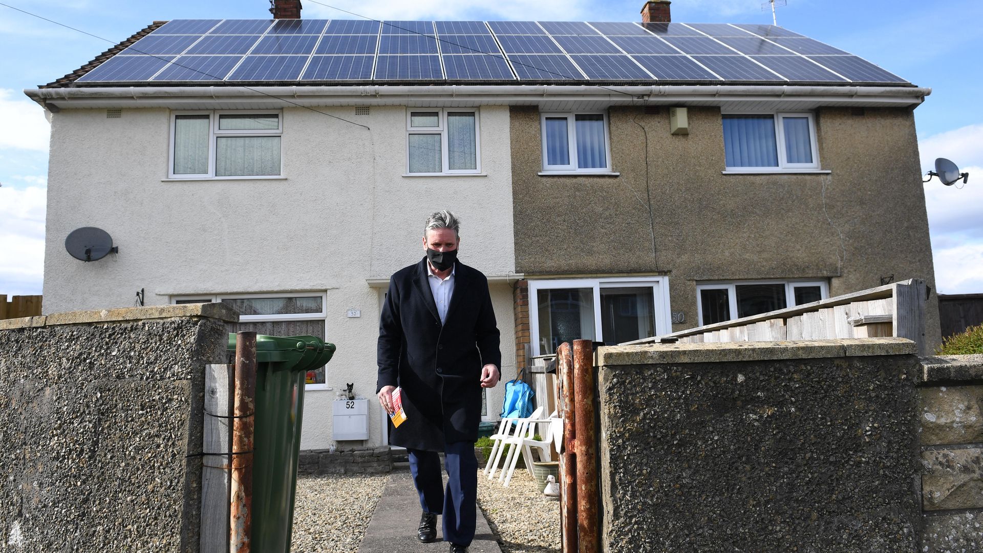 Leader of the Labour Party Sir Keir Starmer door to door canvassing in Keynsham, Somerset, whilst on the election campaign trail - Credit: PA