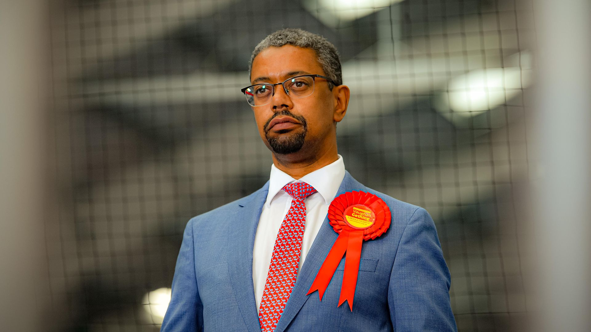 Minister for Health and Social Services Vaughan Gething gives a television interview during vote counting for the Welsh Parliamentary Elections - Credit: PA