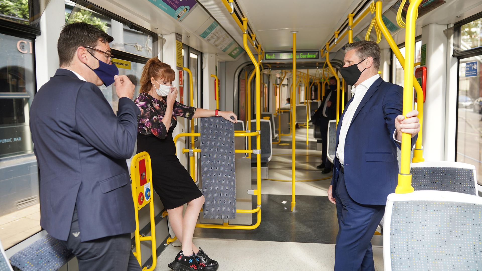 Labour leader Keir Starmer (right) with Labour's Metro Mayor Andy Burnham (left) and deputy leader of the Labour Party Angela Rayner (centre) - Credit: PA