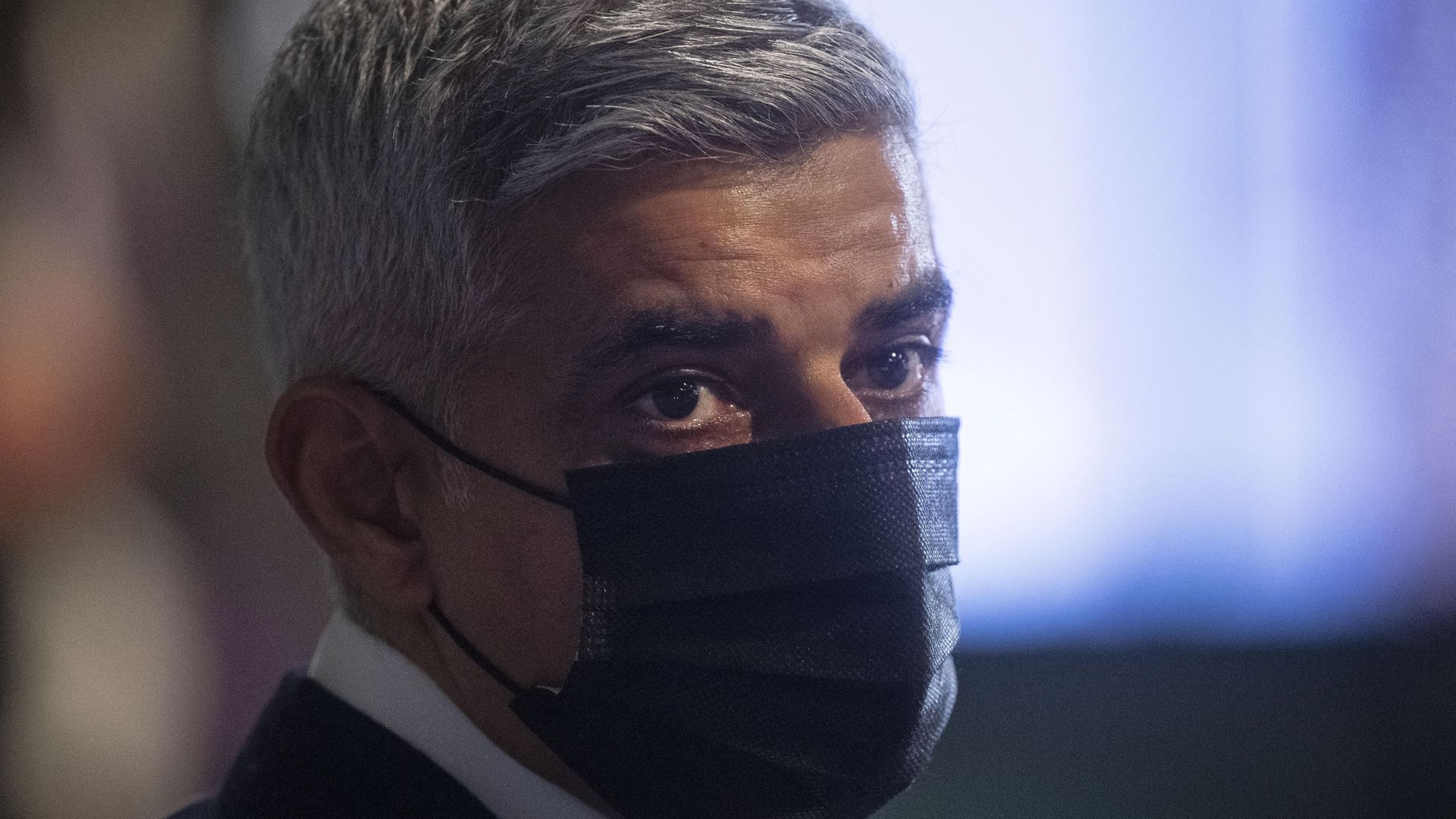 Labour's Sadiq Khan at City Hall, London, for the declaration for the next mayor of London - Credit: PA