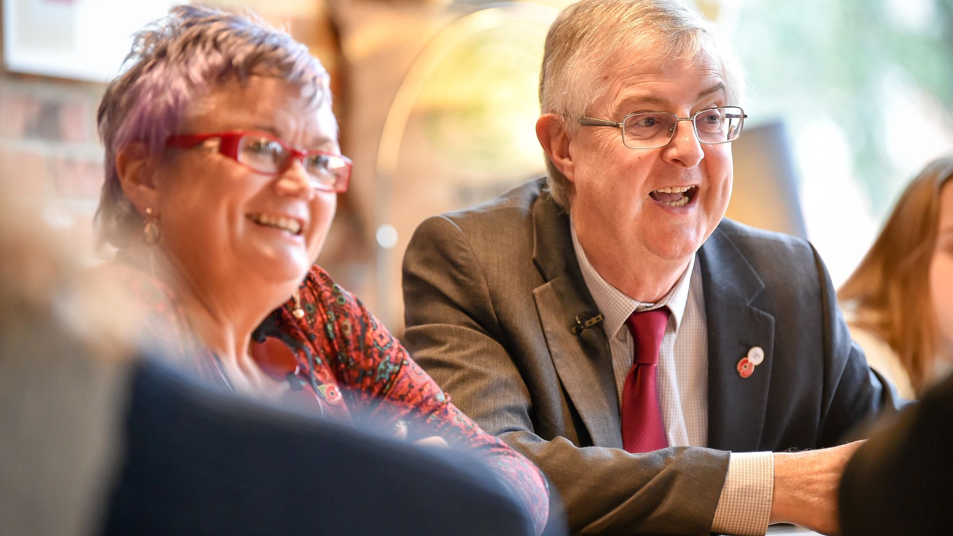 Welsh Labour leader Mark Drakeford AM and deputy leader Carolyn Harris MP - Credit: PA