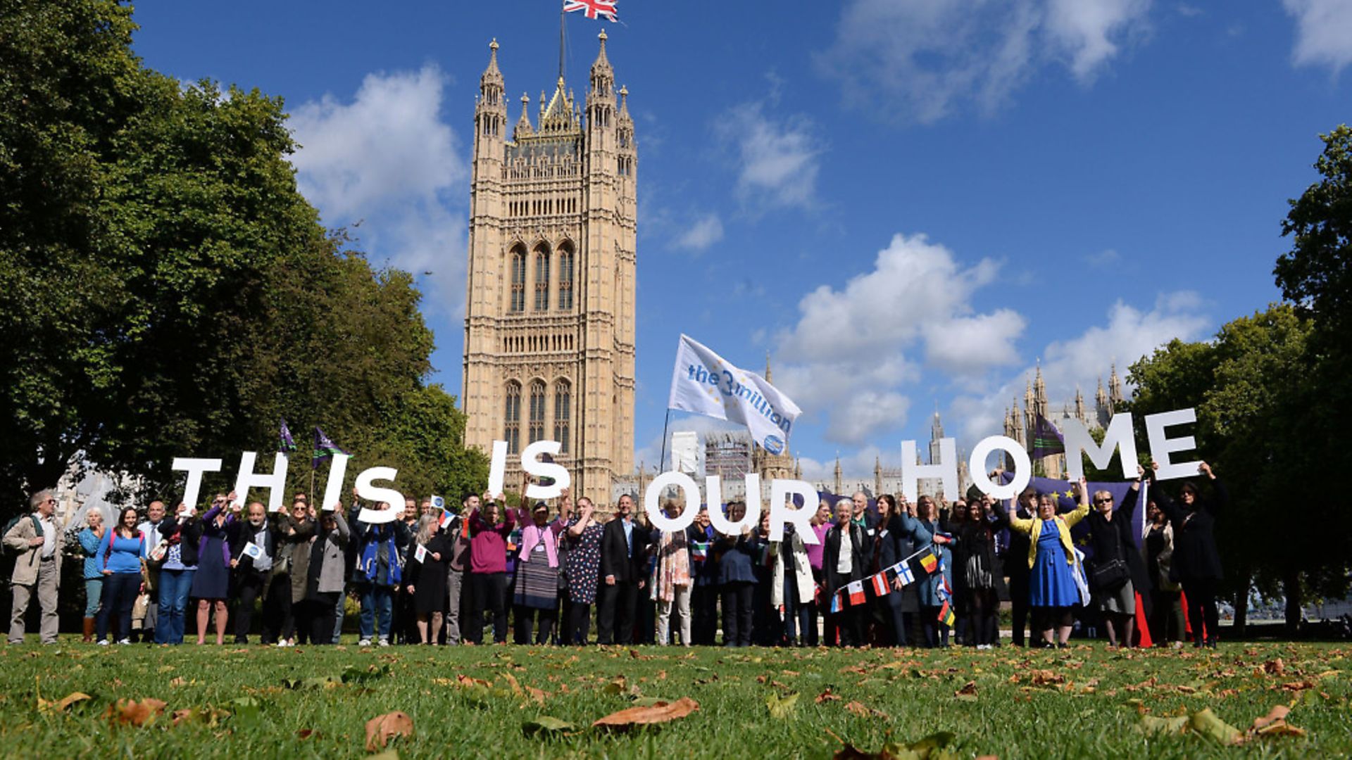 EU citizens in Victoria Tower Gardens in Westminster, lobbying MPs over post-Brexit rights in the UK. Picture: Stefan Rousseau/PA Archive/PA Images - Credit: PA Archive/PA Images