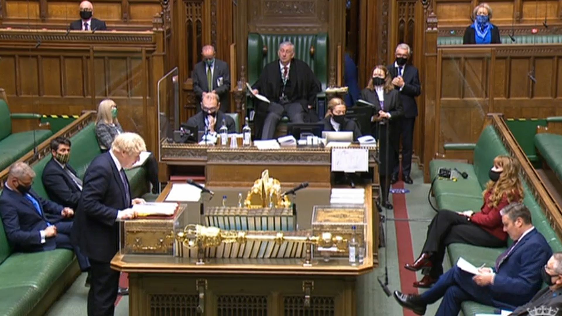 Prime Minister Boris Johnson speaks during Prime Minister's Questions - Credit: PA