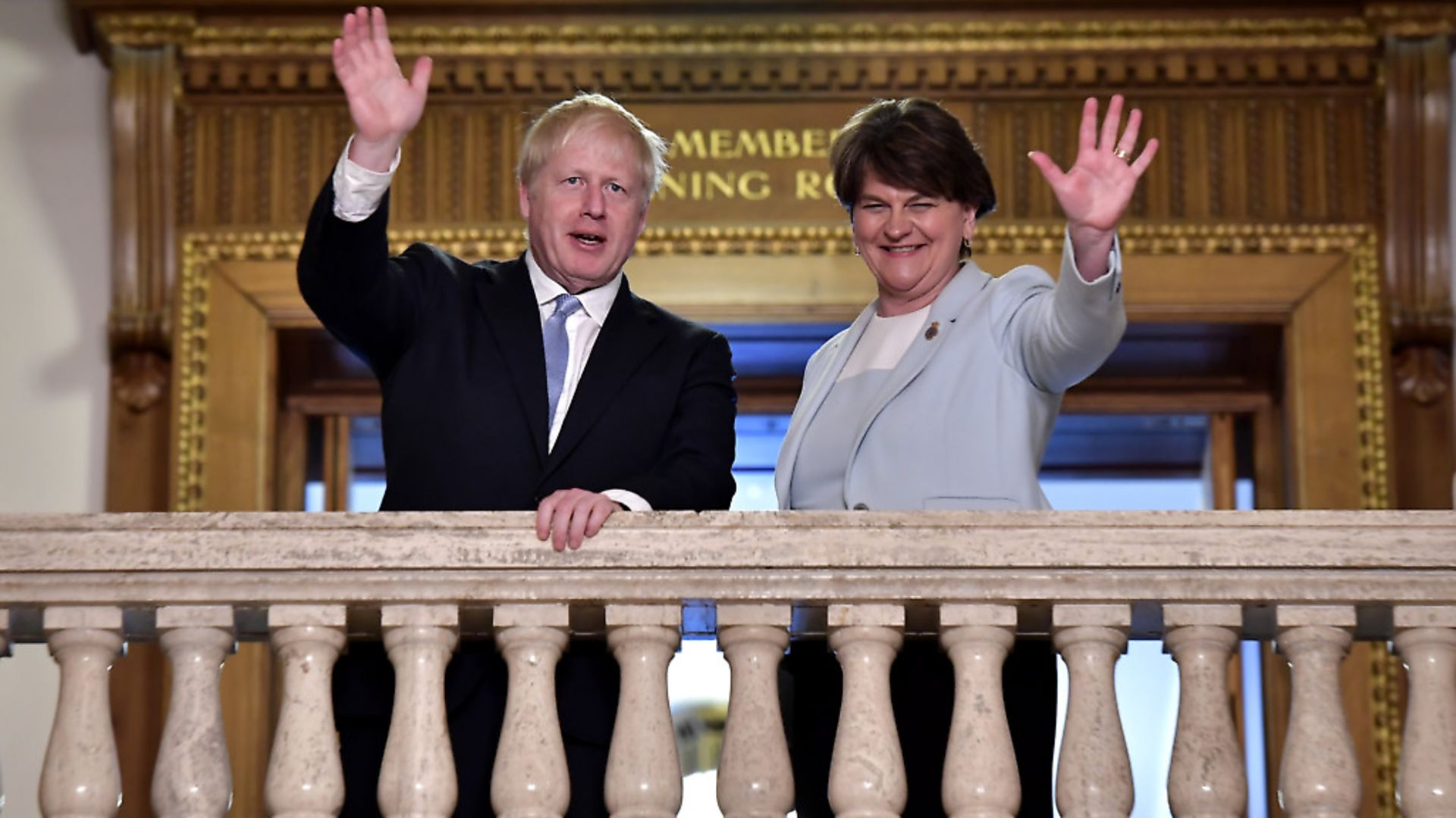 Boris Johnson meets with DUP leader Arlene Foster at Stormont (Photo by Charles McQuillan/Getty Images) - Credit: Getty Images