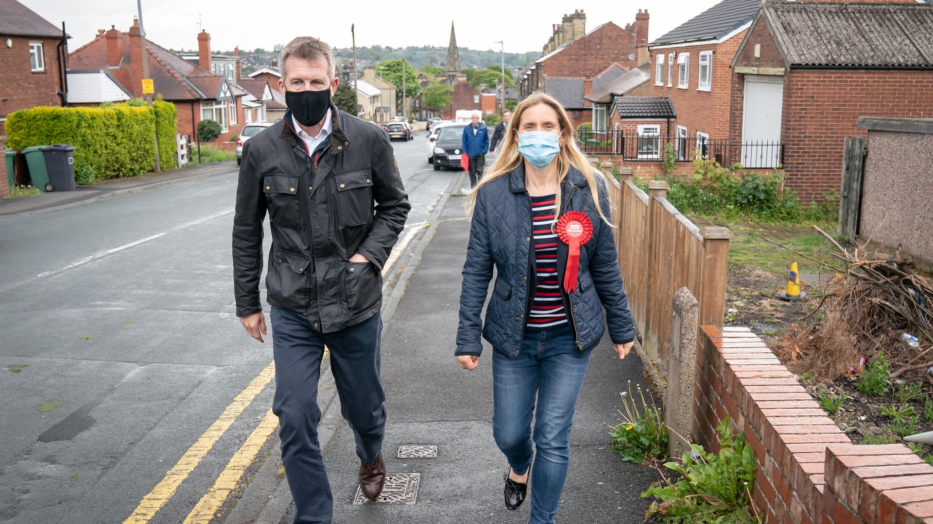 Labour candidate Kim Leadbeater, the sister of murdered MP Jo Cox, and Dan Jarvis, mayor of the Sheffield City Region - Credit: PA