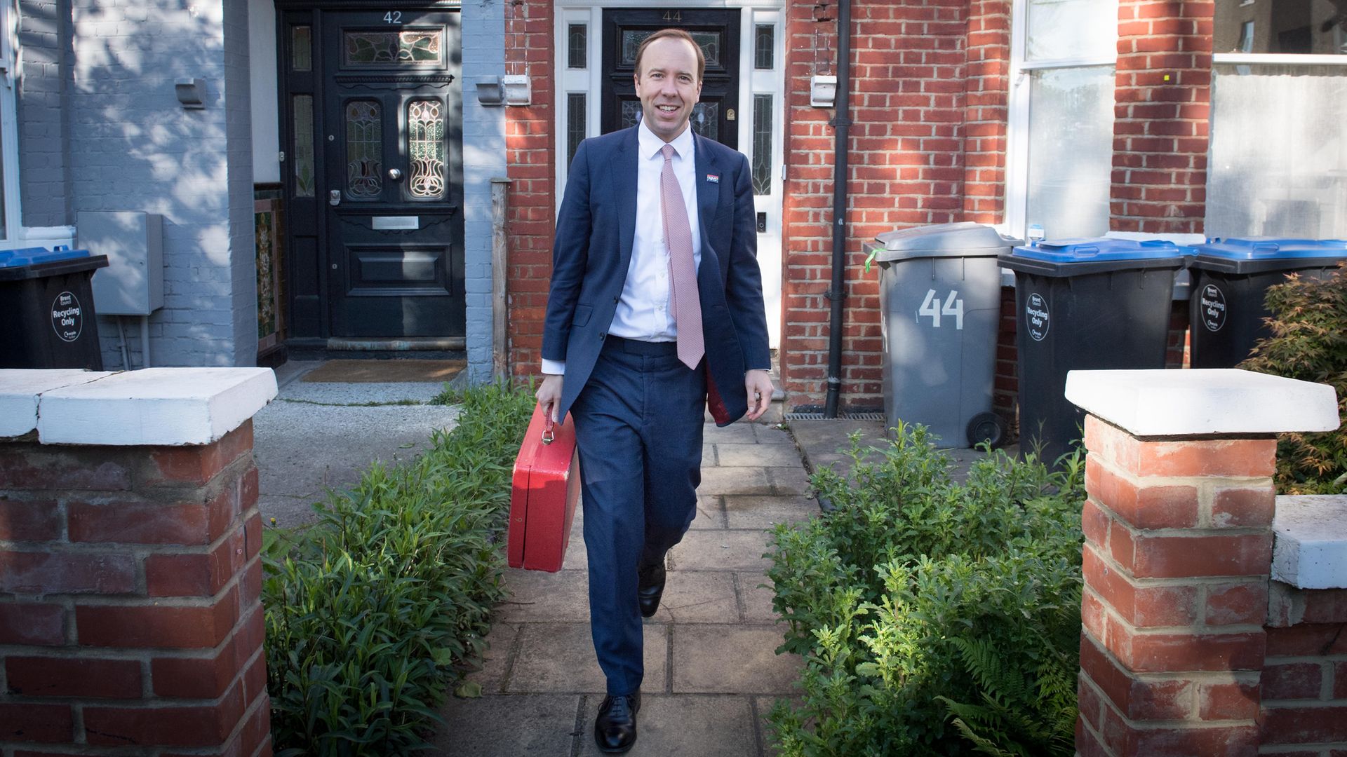 Health Minister Matt Hancock outside his home in north-west London - Credit: PA