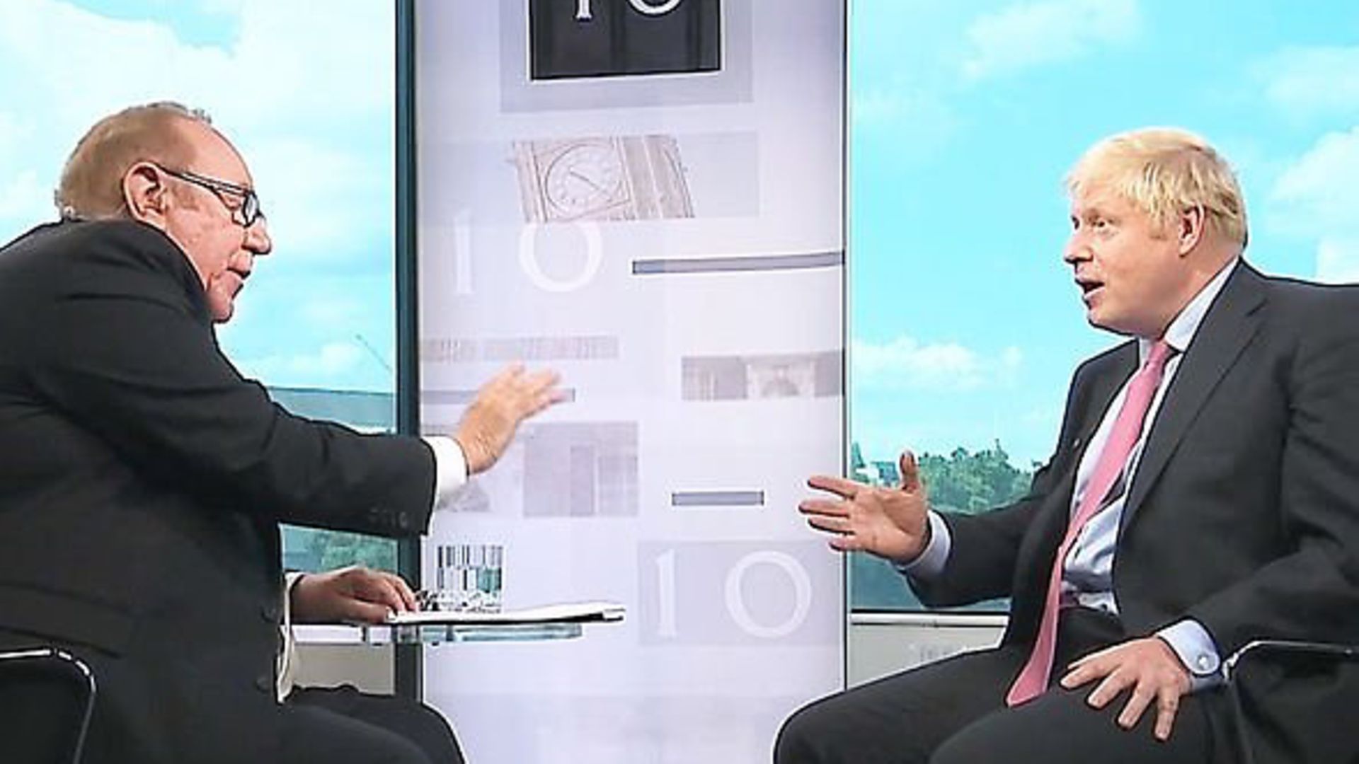 Boris Johnson is interviewed by Andrew Neil. - Credit: BBC