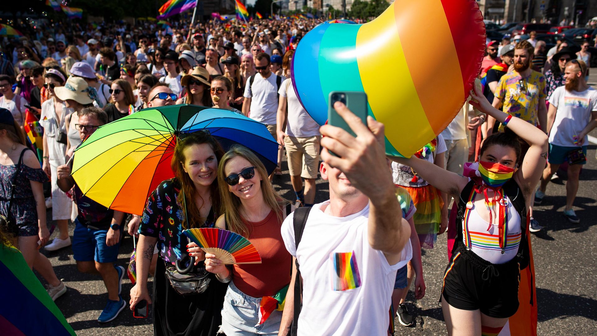 Warsaw's Equality Parade, in June 2021 - Credit: NurPhoto via Getty Images