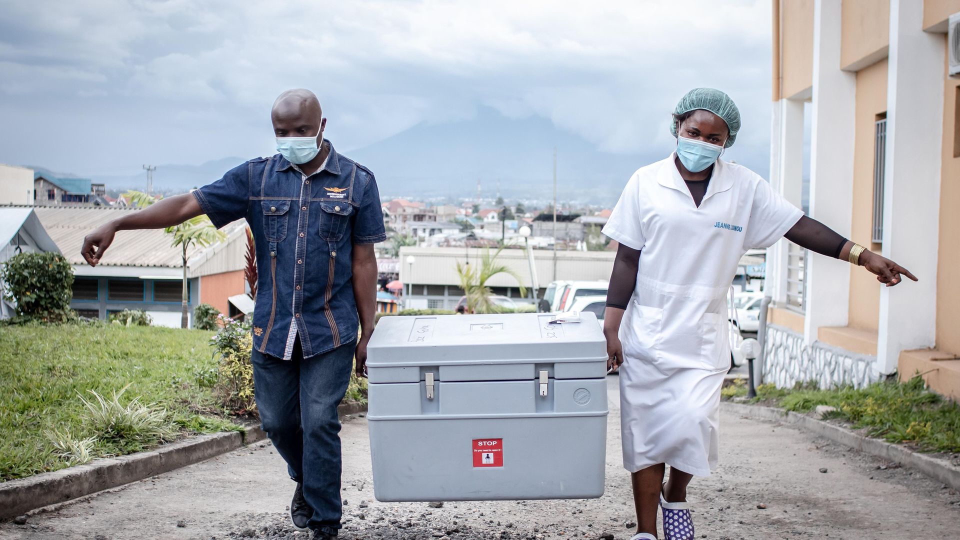 LEFT BEHIND: Health workers bring Covid-19 vaccines to a site in Goma, Democratic Republic of Congo. Africa has received only 2% of the vaccines administered globally - Credit: Getty Images