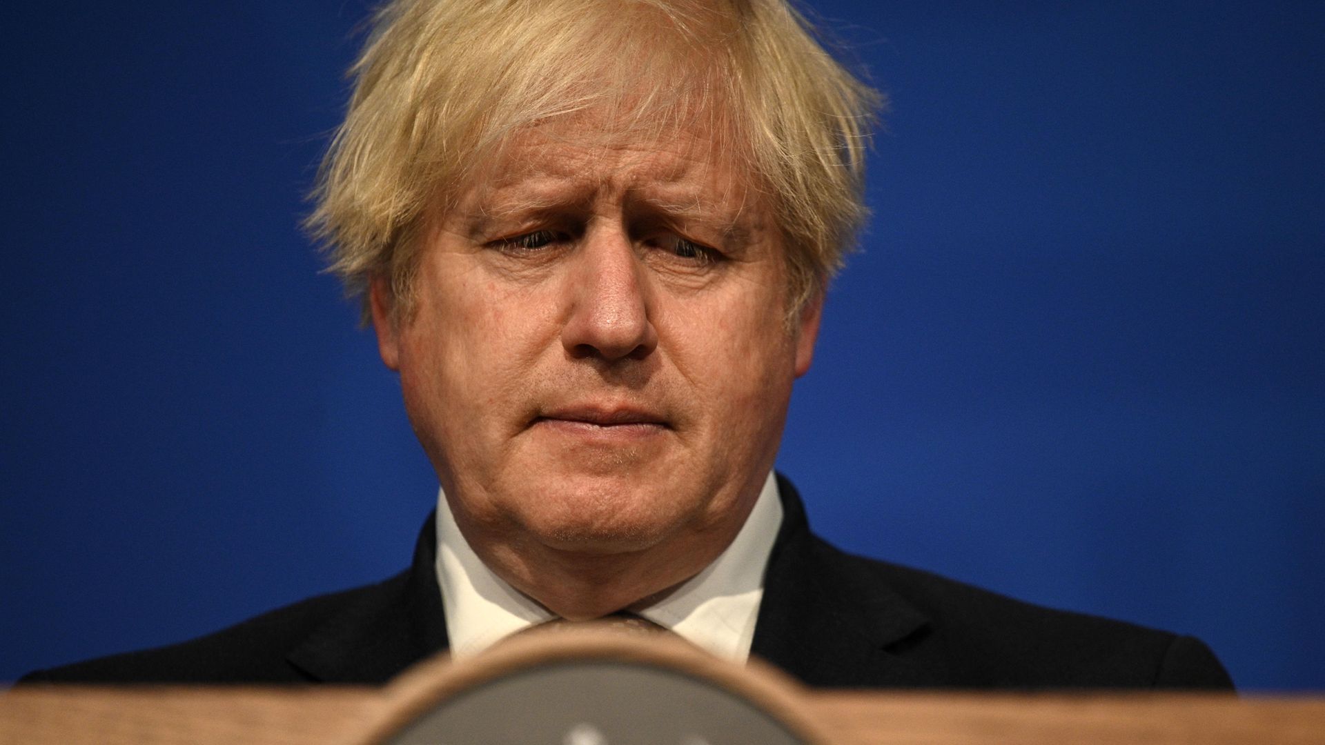 Prime Minister Boris Johnson speaking during a media briefing in Downing Street - Credit: PA