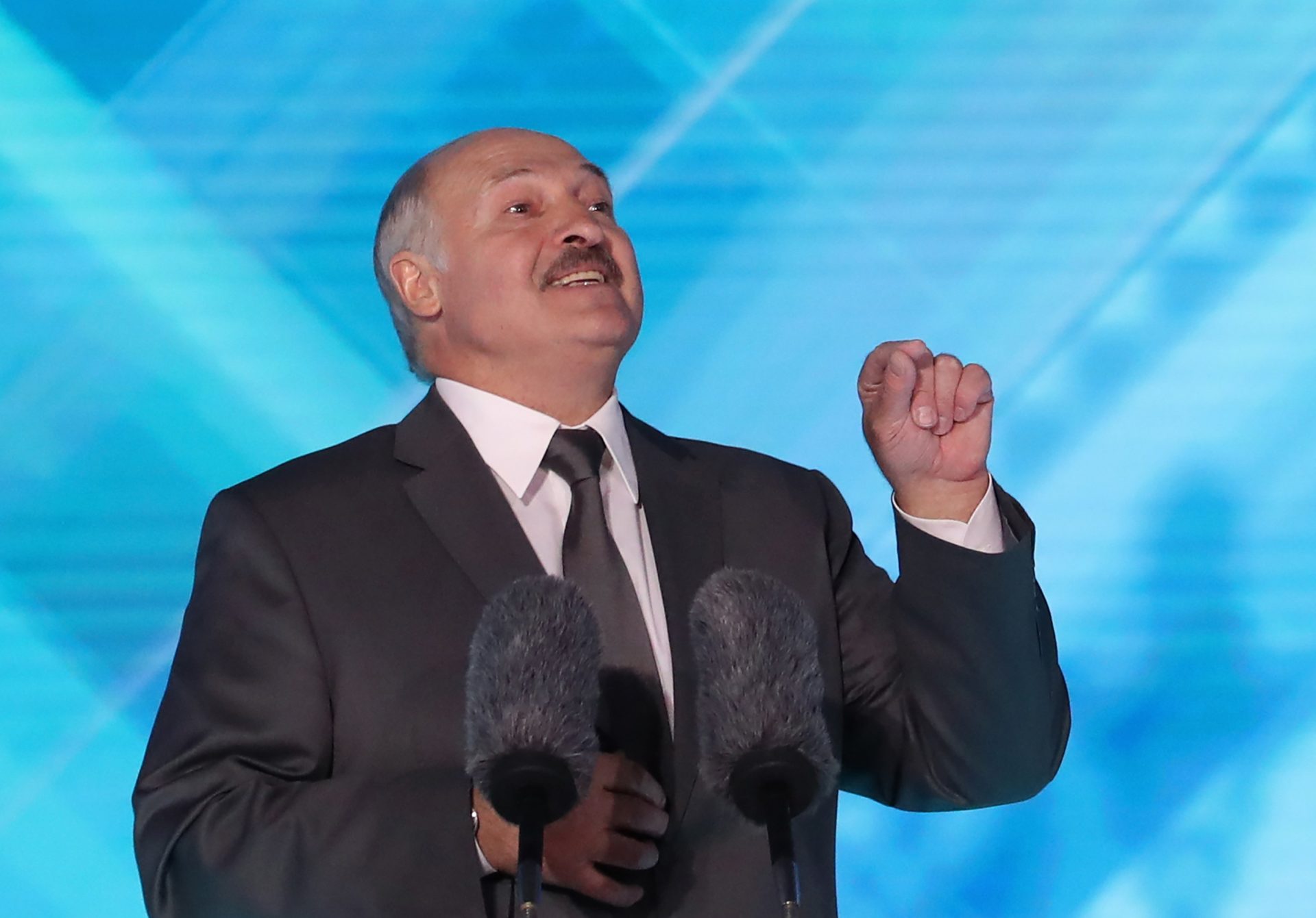 Belarus’ president Alexander Lukashenko –
or should that be Lukashenka? Credit: Natalia Fedosenko/TASS/Getty