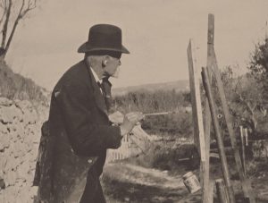 Paul Cézanne painting at Les Lauves, his studio in Aix-en-Provence, in 1906, the year he died. Photo: Fine Art Images/Heritage Images via Getty