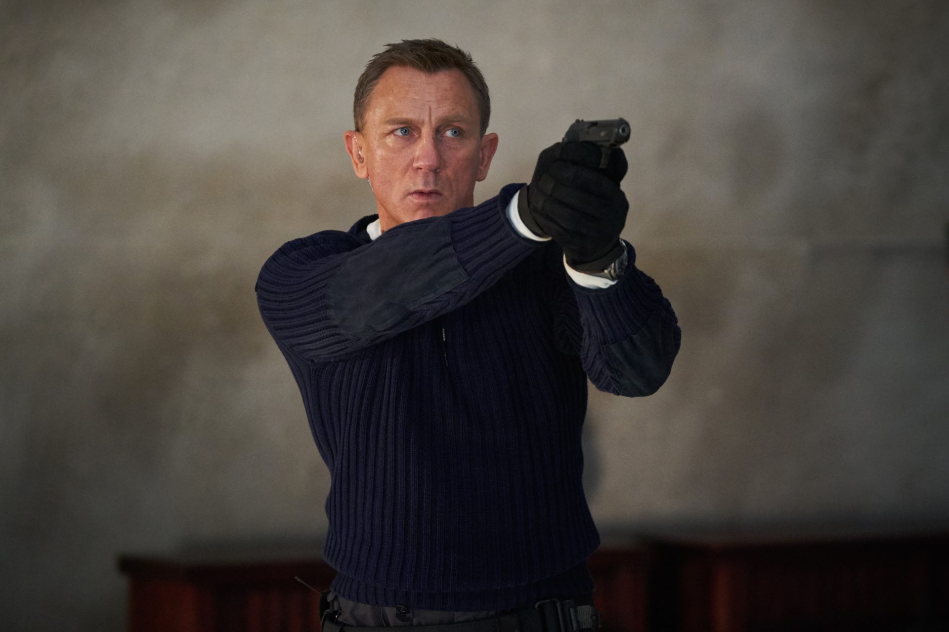 Daniel Craig playing James Bond in the new Bond film No Time To Die. Photograph:  Nicola Dove/PA Wire/PA Images.